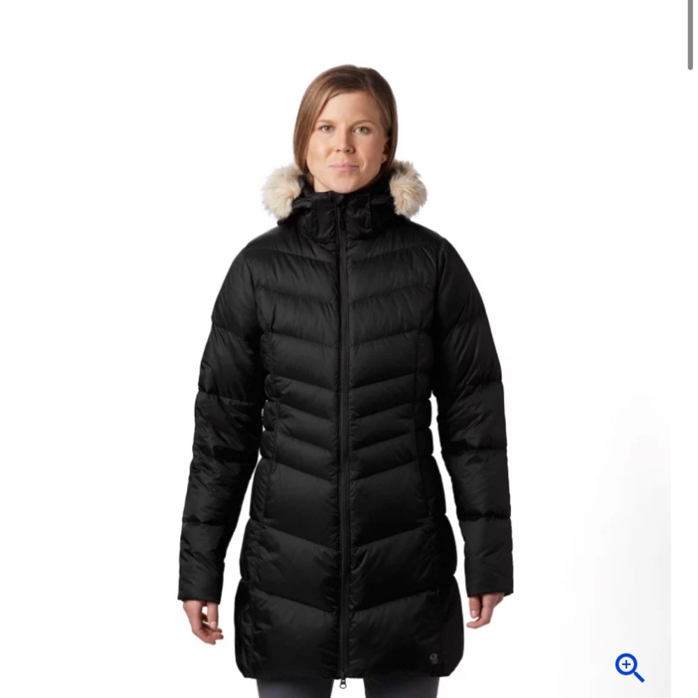 Mountain Hardwear womens long parka. SUPER WARM. Size medium. NO FUR TRIM